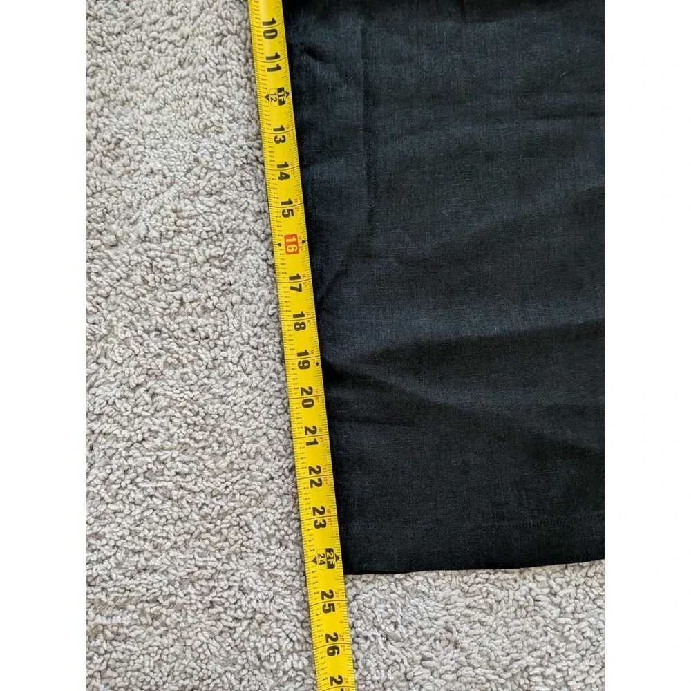 Quince 100% European Linen Pants Womens Medium Black (Fits 30x24) NWT